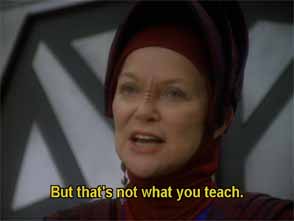Star Trek DS9 'In The Hands Of The Prophets' - blasphemy