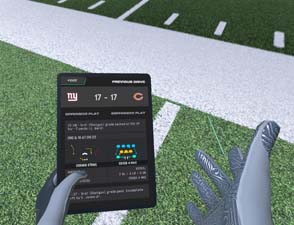 NFL ProEra VR - reviewing plays on sideline