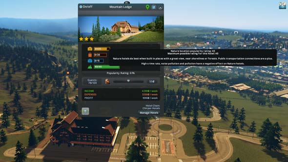Cities Skylines: Hotels and Retreats - national park resort