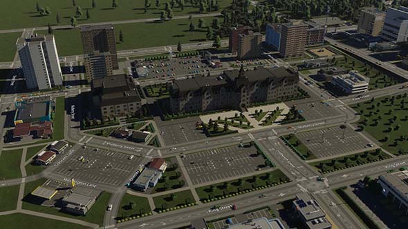 Cities: Skylines II - university with low-rent housing