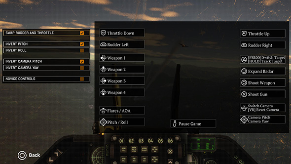 Project Wingman - toggle throttle and rudder