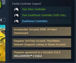 3rd party requirements for Helldivers 2