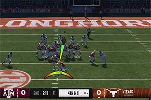 College Football 25 - undercharge short kick