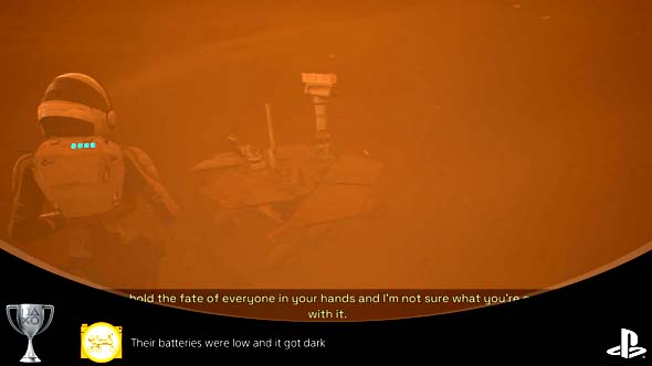 Deliver Us Mars - batteries were low and it got dark