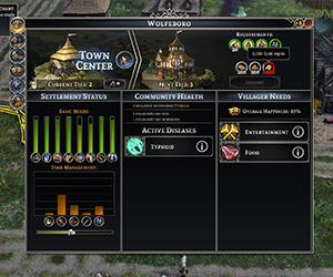 Farthest Frontier - town center upgrade