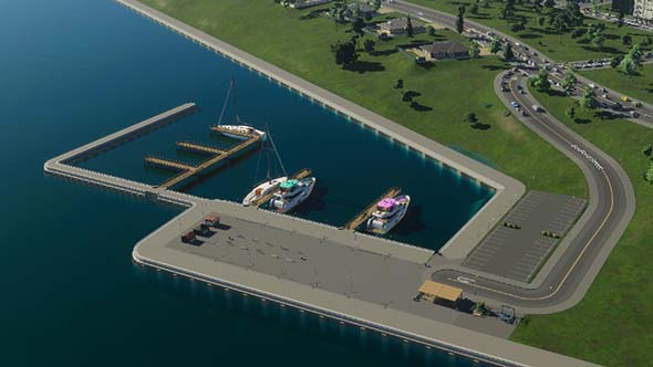 Cities: Skylines II: Bridges and Ports - marina