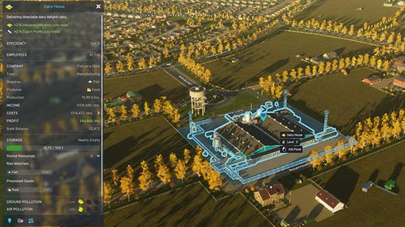 Cities: Skylines II: Bridges and Ports - Fish dairy