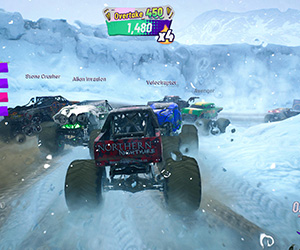 Monster Jam Showdown - crowded corner