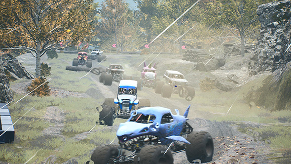 Monster Jam Showdown - muddy race