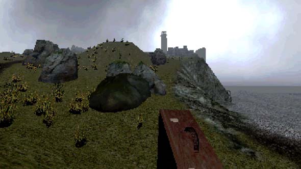 No One Lives Under the Lighthouse - approaching the lighthouse