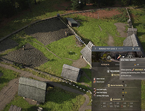 Manor Lords - large vegetable gardens