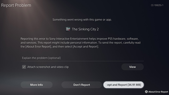 The Sinking City 2 - crash