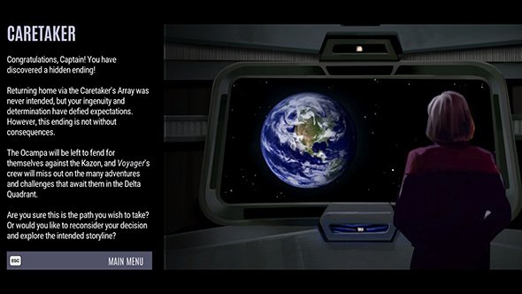 Star Trek Voyager: Across The Unknown - Caretaker home