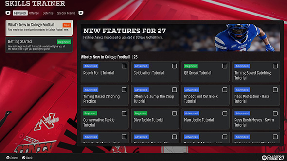 EA Sports College Football 27 - new mechanics tutorials