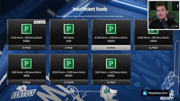 EA Sports College Football 27 - Dynasty booster micro-transactions