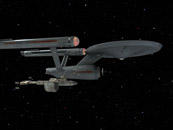 Botany Bay alongside Enterprise (Space Seed, remastered)
