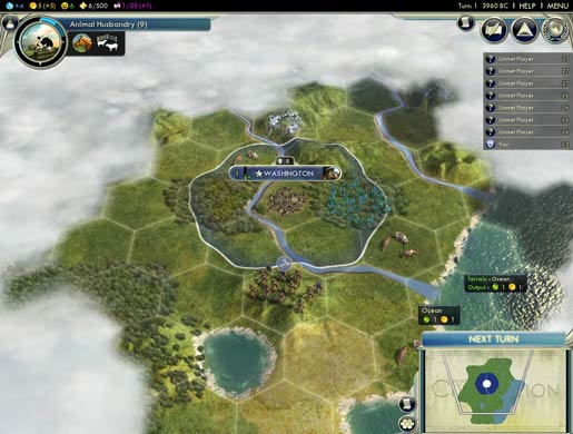 Just like any other game of Civ V, until you click 'Next Turn'