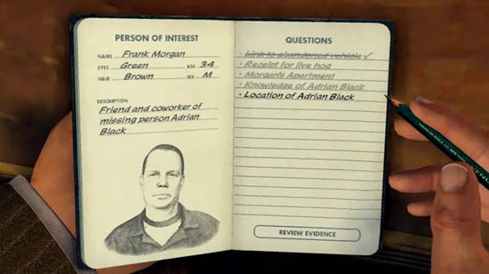 L.A. Noire notebook