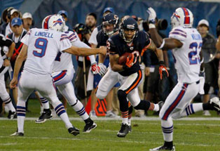 Bears 10, Bills 3 - Johnny Knox returns a 70-yard kick return