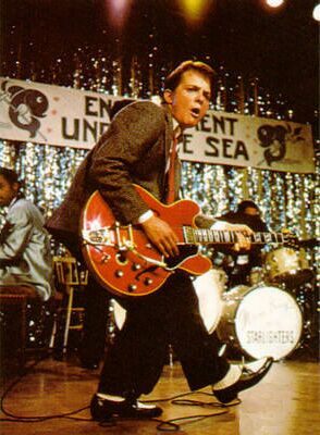 Marty McFly plays Johnny B Goode in Back to the Future