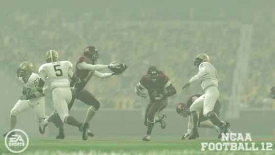 NCAA Football 12 - Option pitch intercepted.