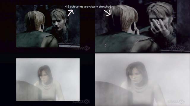 Silent Hill HD Collection stretched cutscenes