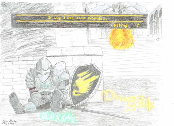 Demon's Souls fan art - if only I had some friends