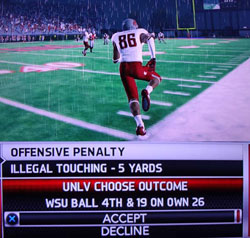 NCAA Football 13 - illegal touching