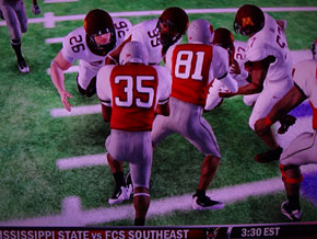 NCAA Football 13 - stuck behind blocker