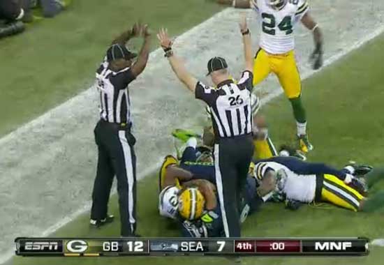 Sept. 24, 2012, Green Bay vs. Seattle Simultaneous Hail Mary