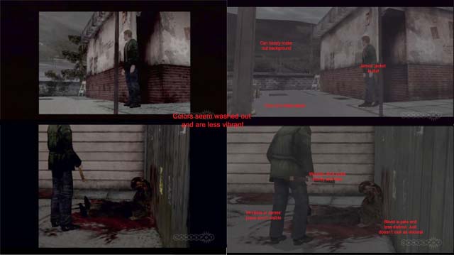 Silent Hill HD Collection washed out color in Silent Hill 2'