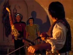 Star Trek TNG Who Watches the Watchers - Picard must prove he is not a god